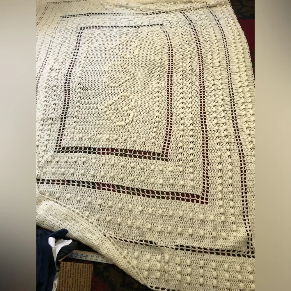 King size Handmade‎ Granny Square knitted crochet blanket